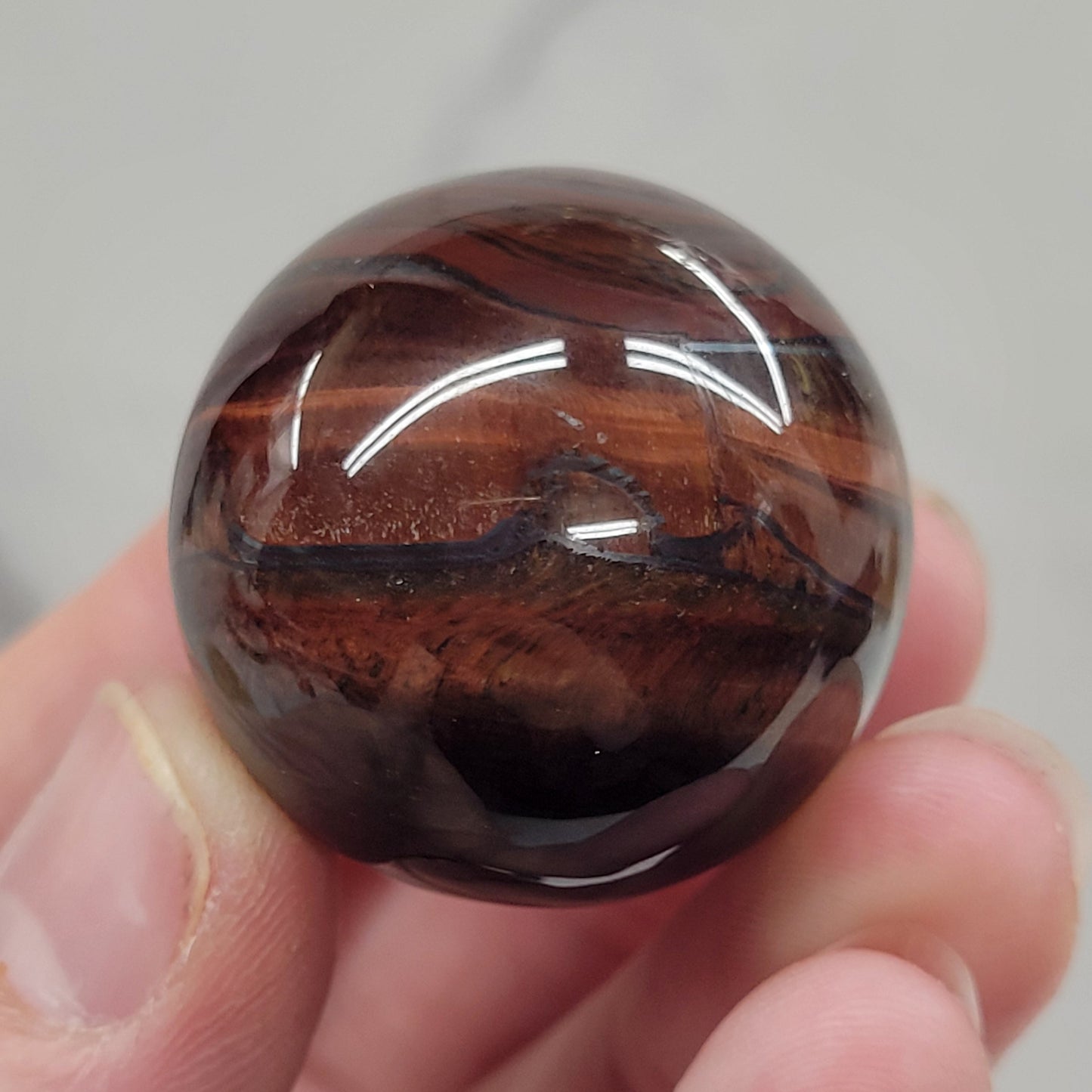 Red Tigers Eye sphere