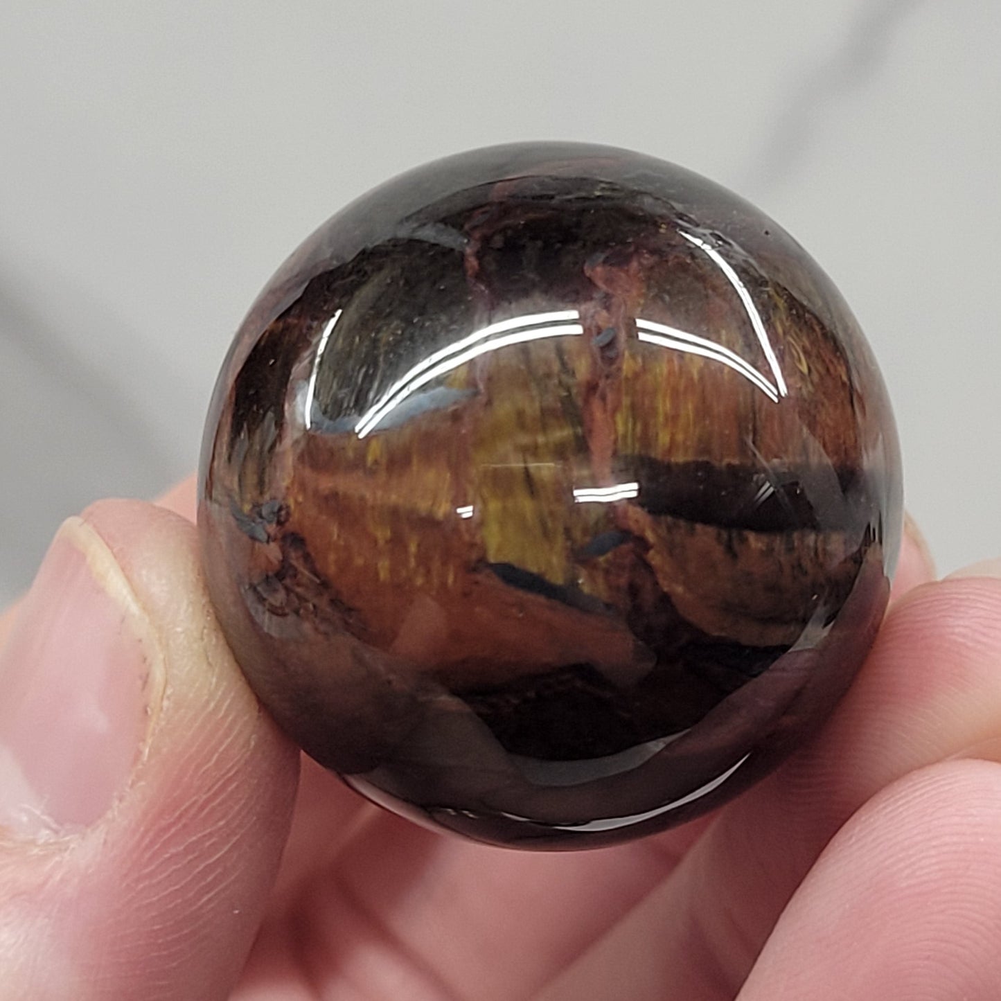 Red Tigers Eye sphere