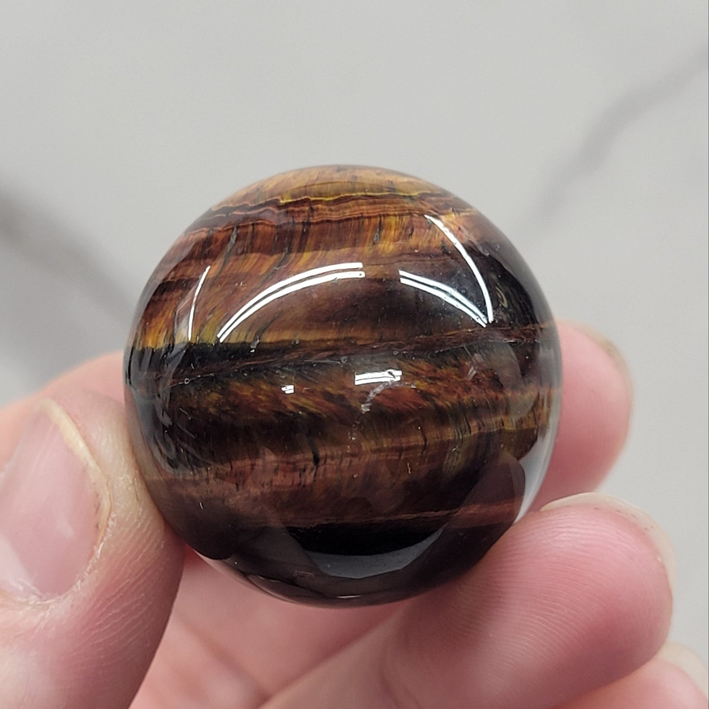 Red Tigers Eye sphere