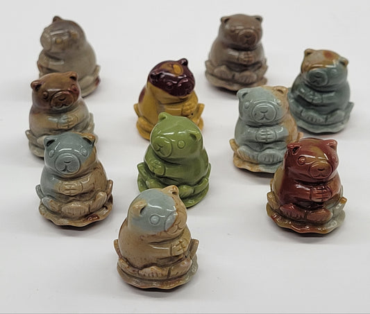 Alashan Agate mini carving - Capybara