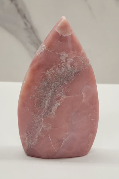 Pink Opal teardrop/flame