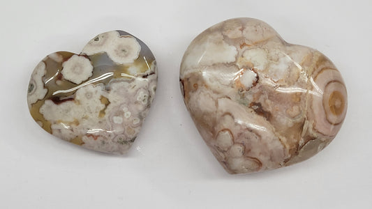 Flower Agate heart