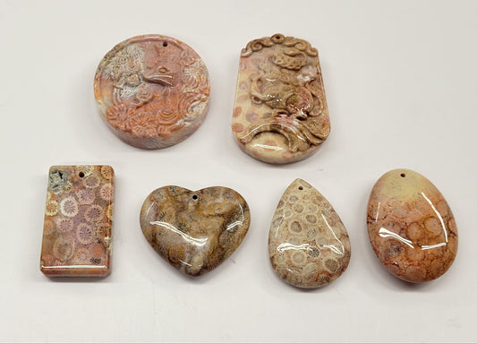 Fossil Coral Jasper pendant