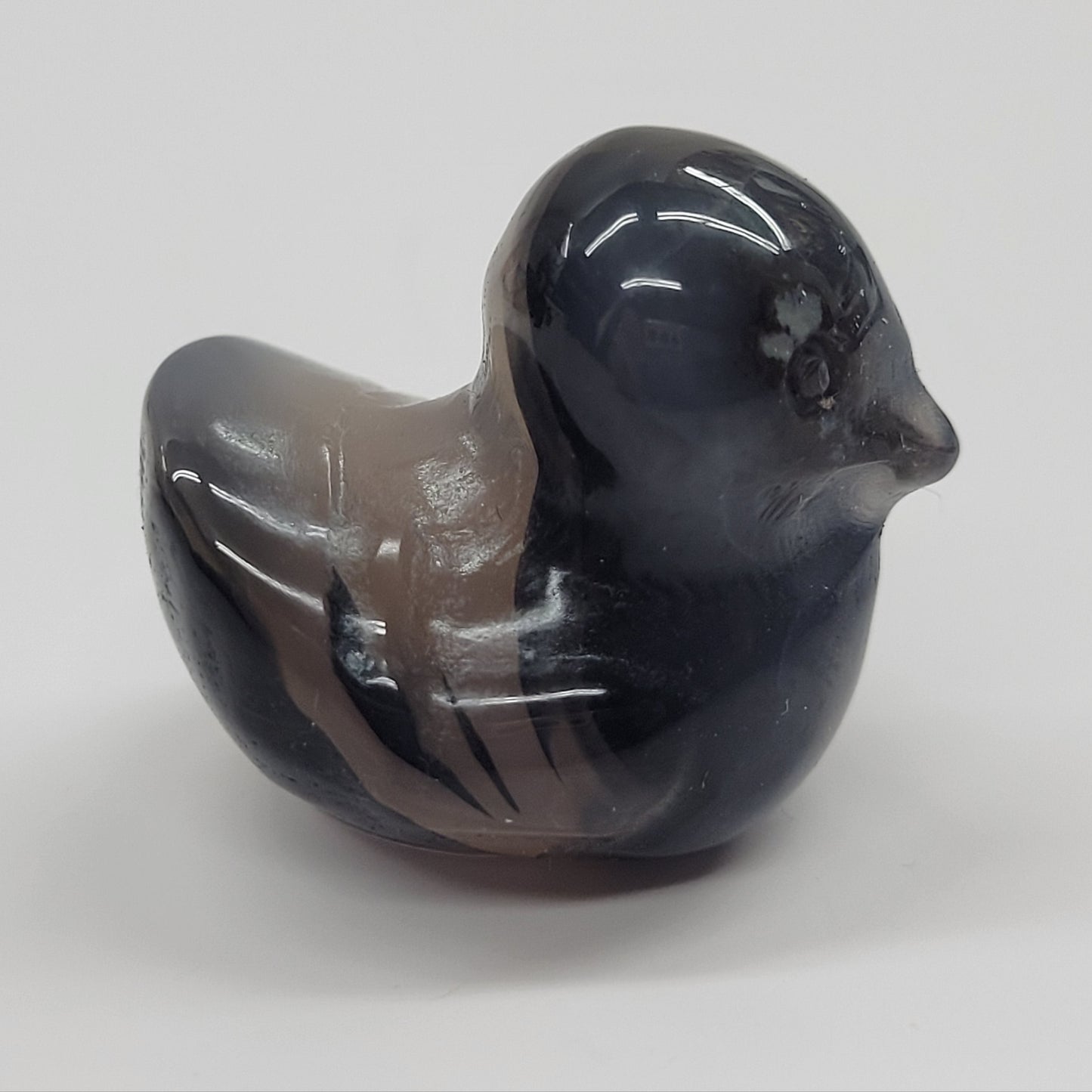 Duck carving - Volcano Agate (small)