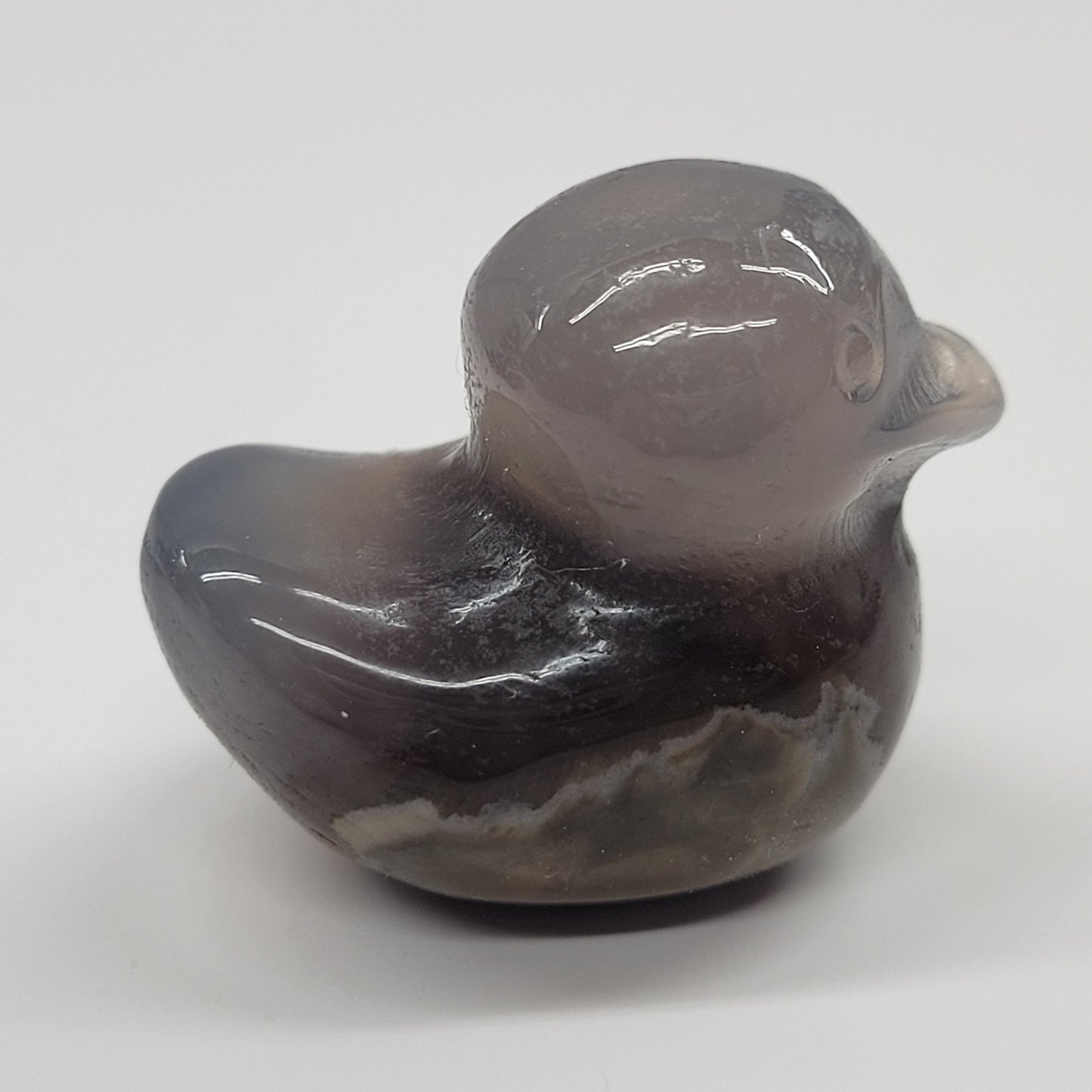 Duck carving - Volcano Agate (small)