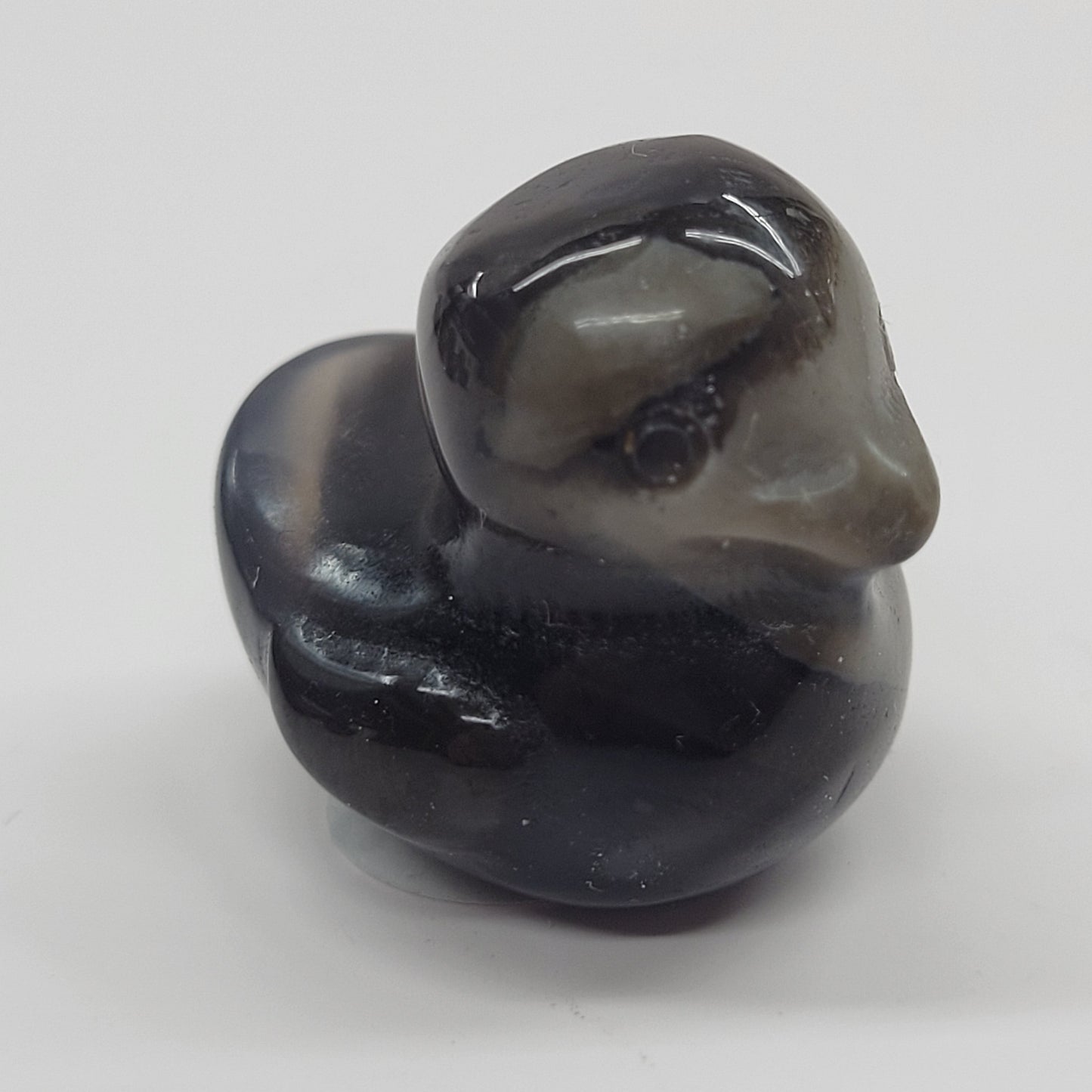 Duck carving - Volcano Agate (small)