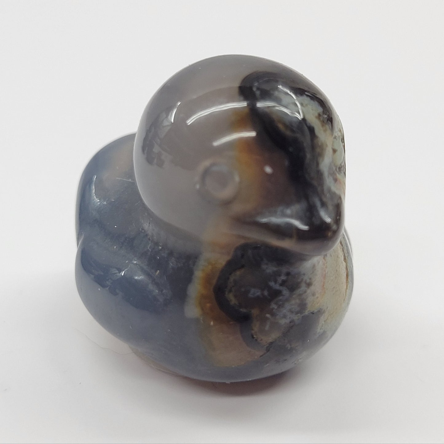 Duck carving - Volcano Agate (small)