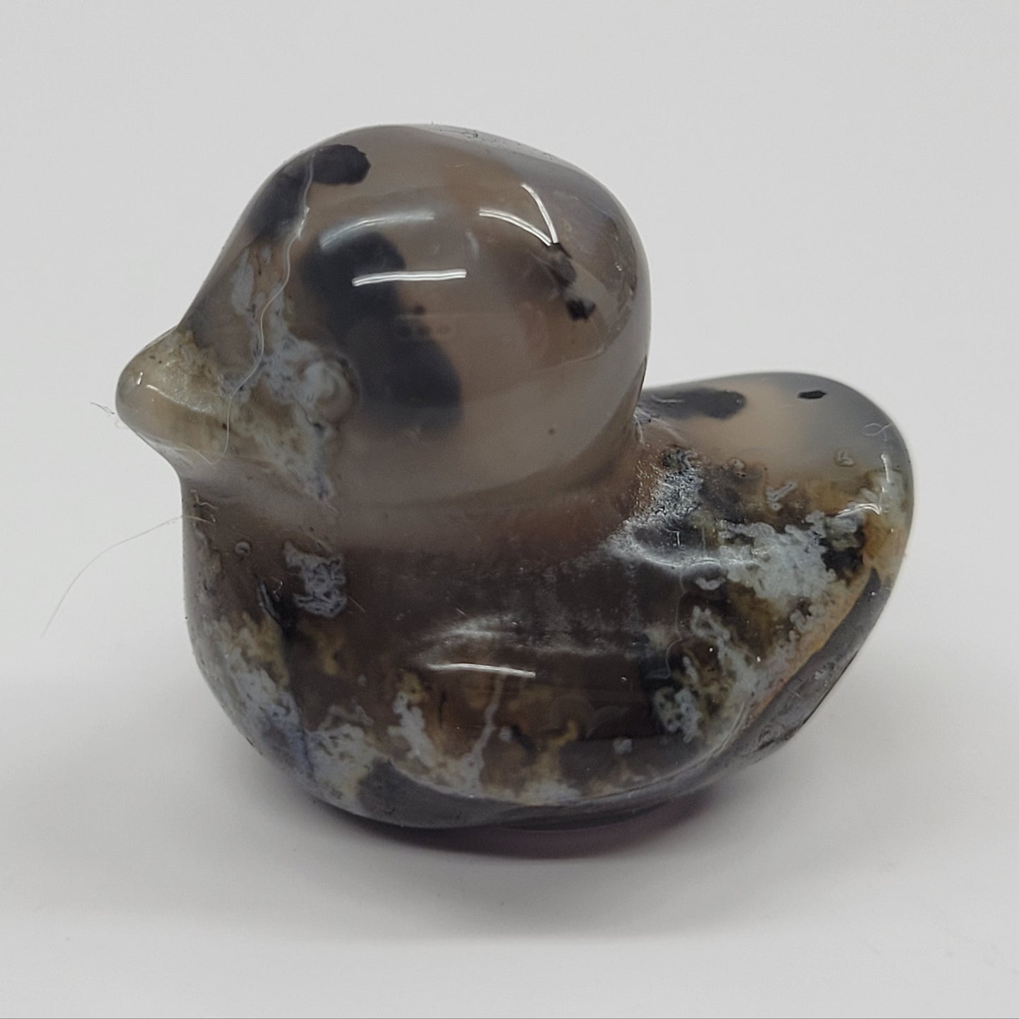 Duck carving - Volcano Agate (small)