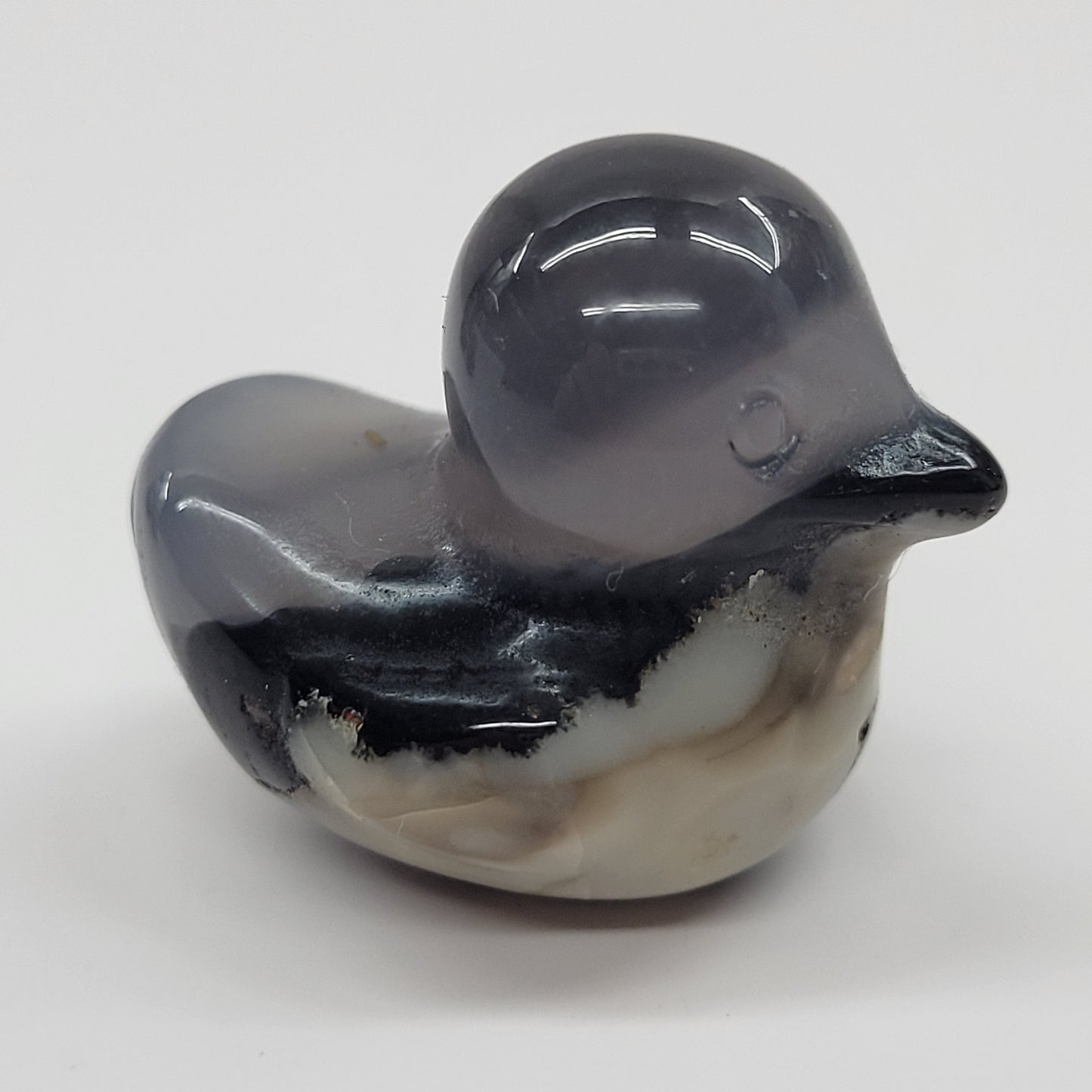 Duck carving - Volcano Agate (small)