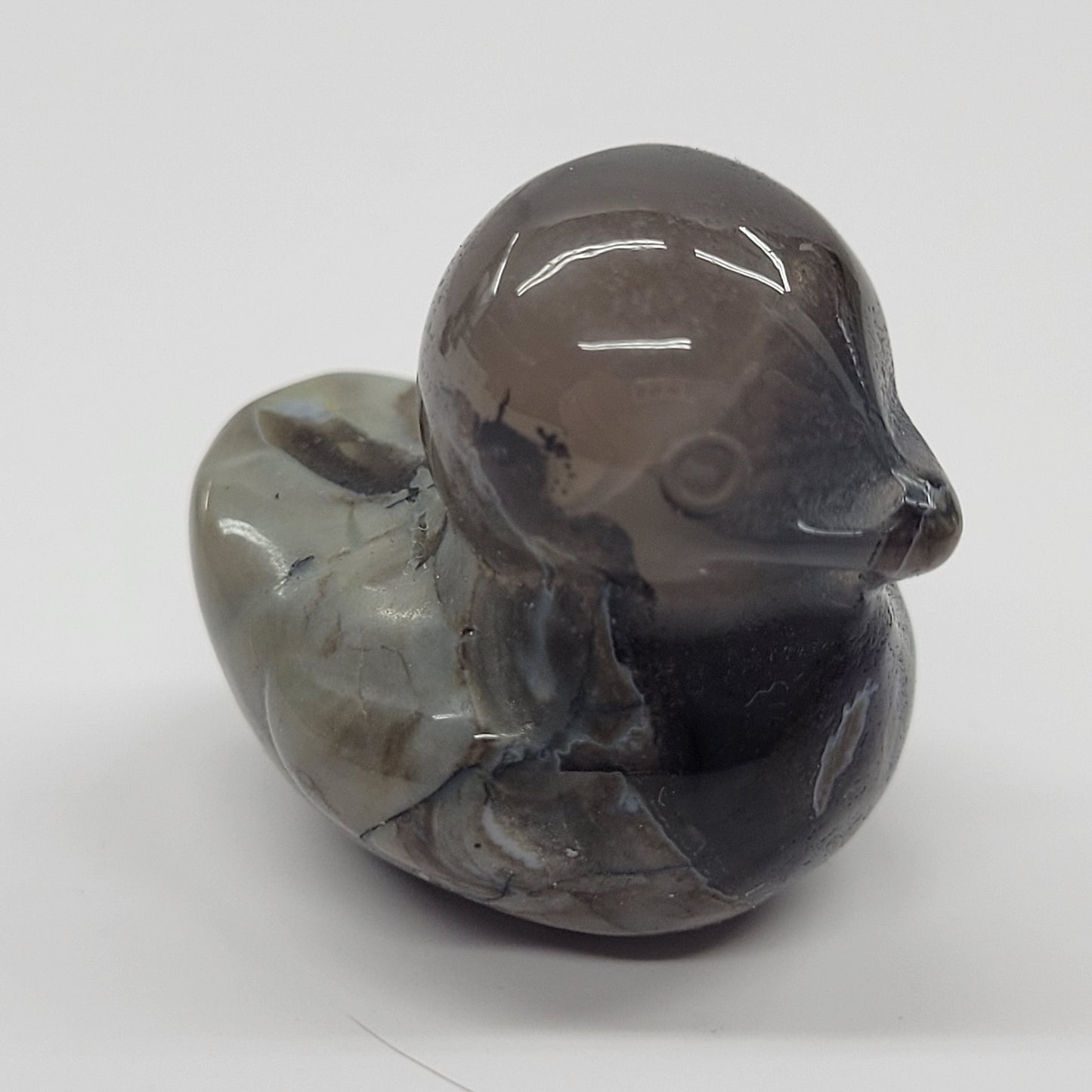 Duck carving - Volcano Agate (small)