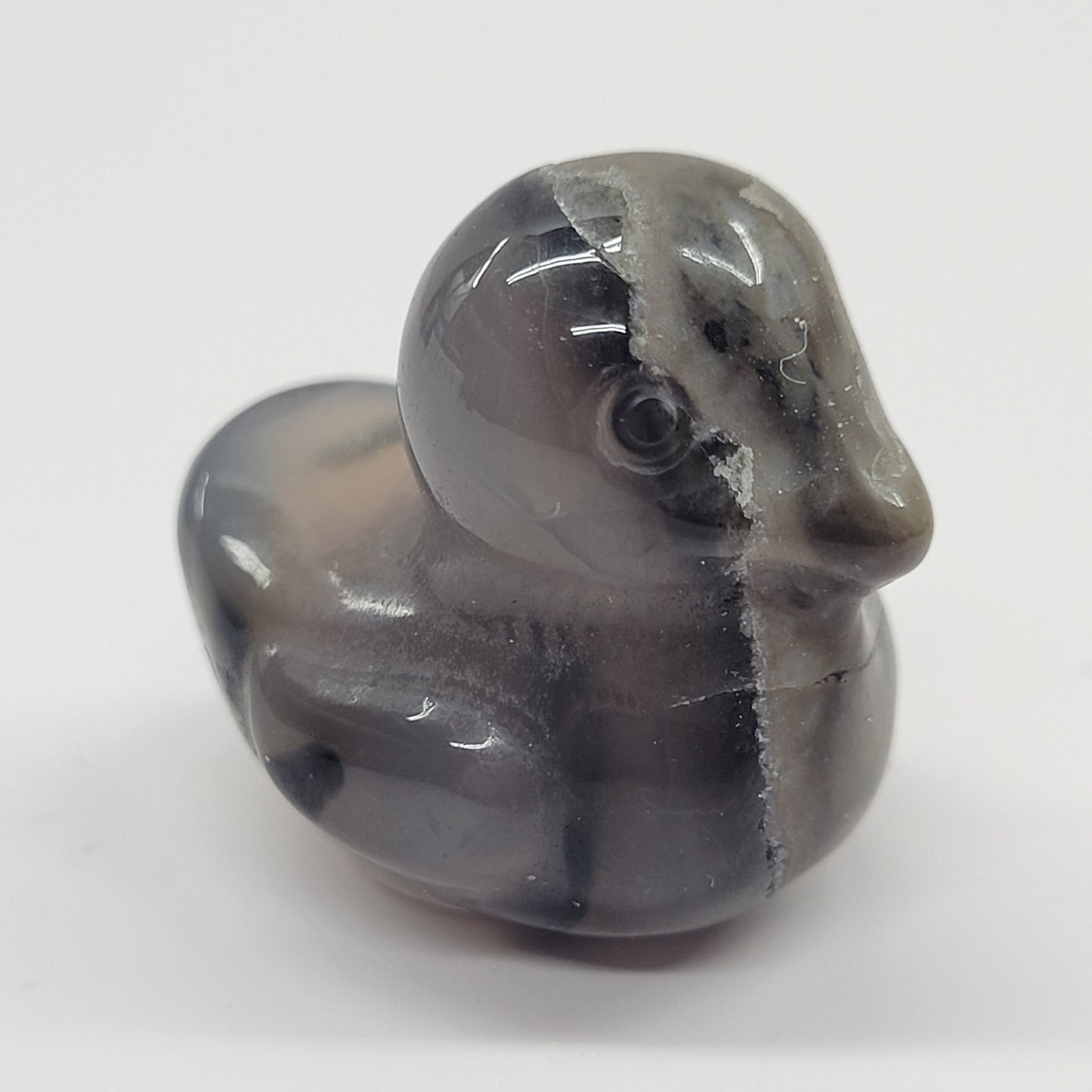Duck carving - Volcano Agate (small)