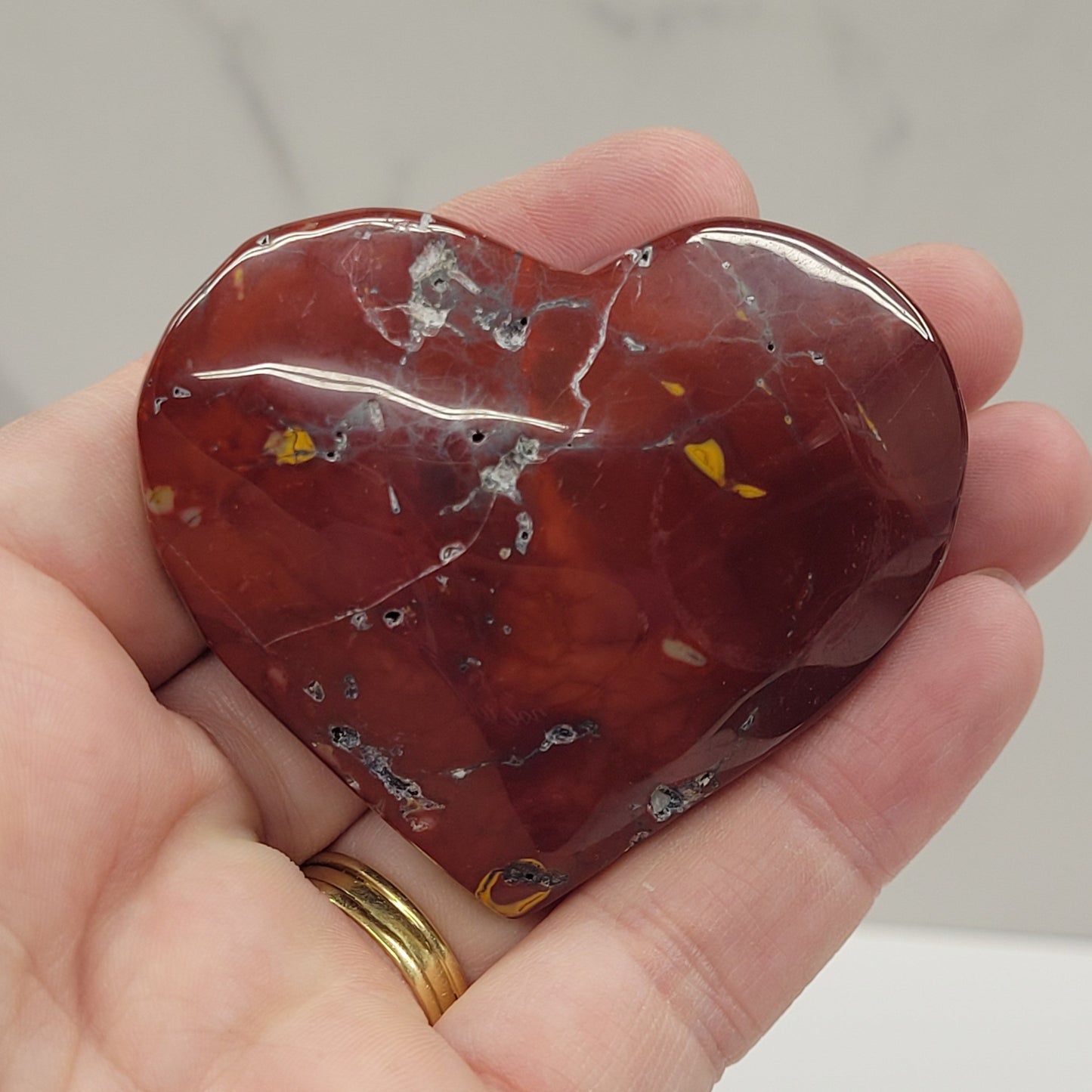 Mookaite Jasper heart