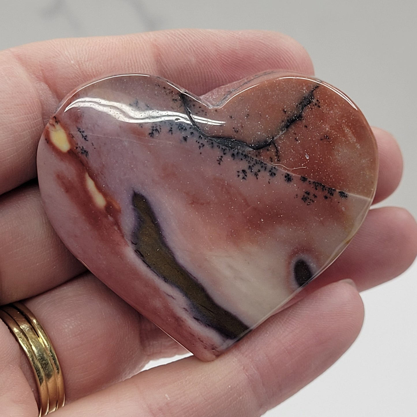 Mookaite Jasper heart