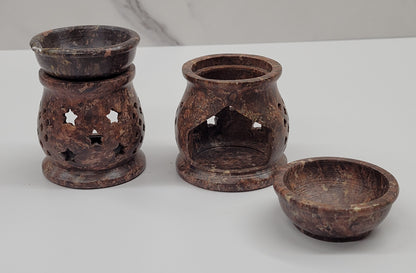 Soapstone oil/wax melt warmer