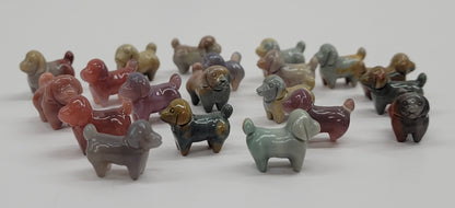 Alashan Agate mini carving - Dachshund
