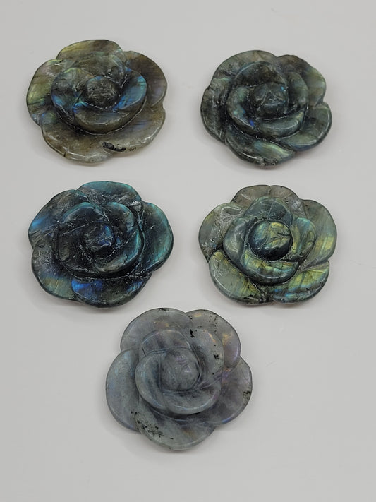 Labradorite rose carving  (Style B)