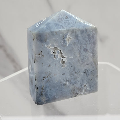 Blue Plume Agate tower