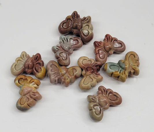 Alashan Agate mini carving - Butterfly