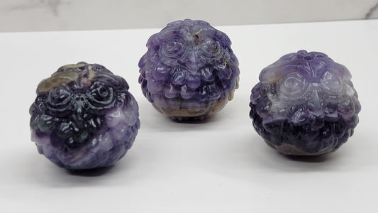 Silk Fluorite roly-poly owl