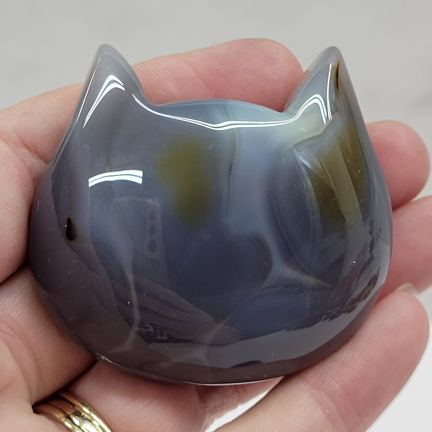 Agate cat head