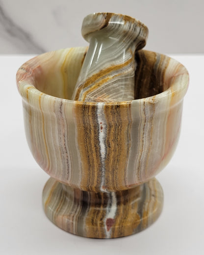 Green Onyx (Afghan Jade) Mortar & Pestle (small)