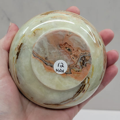 Green Onyx (Afghan Jade) large bowl