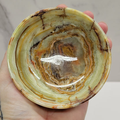 Green Onyx (Afghan Jade) large bowl