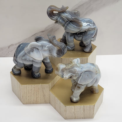 Drusy Agate Elephant (large)