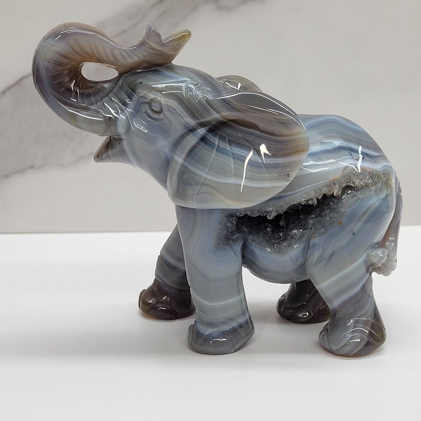 Drusy Agate Elephant (large)