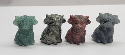 Highland cow carvings (style B)