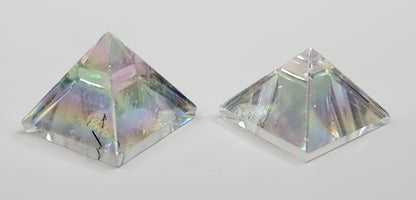 Aura coated Quartz pyramid