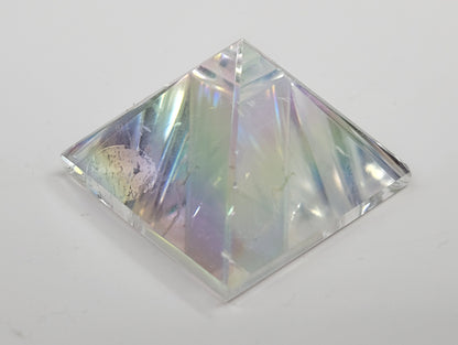 Aura coated Quartz pyramid