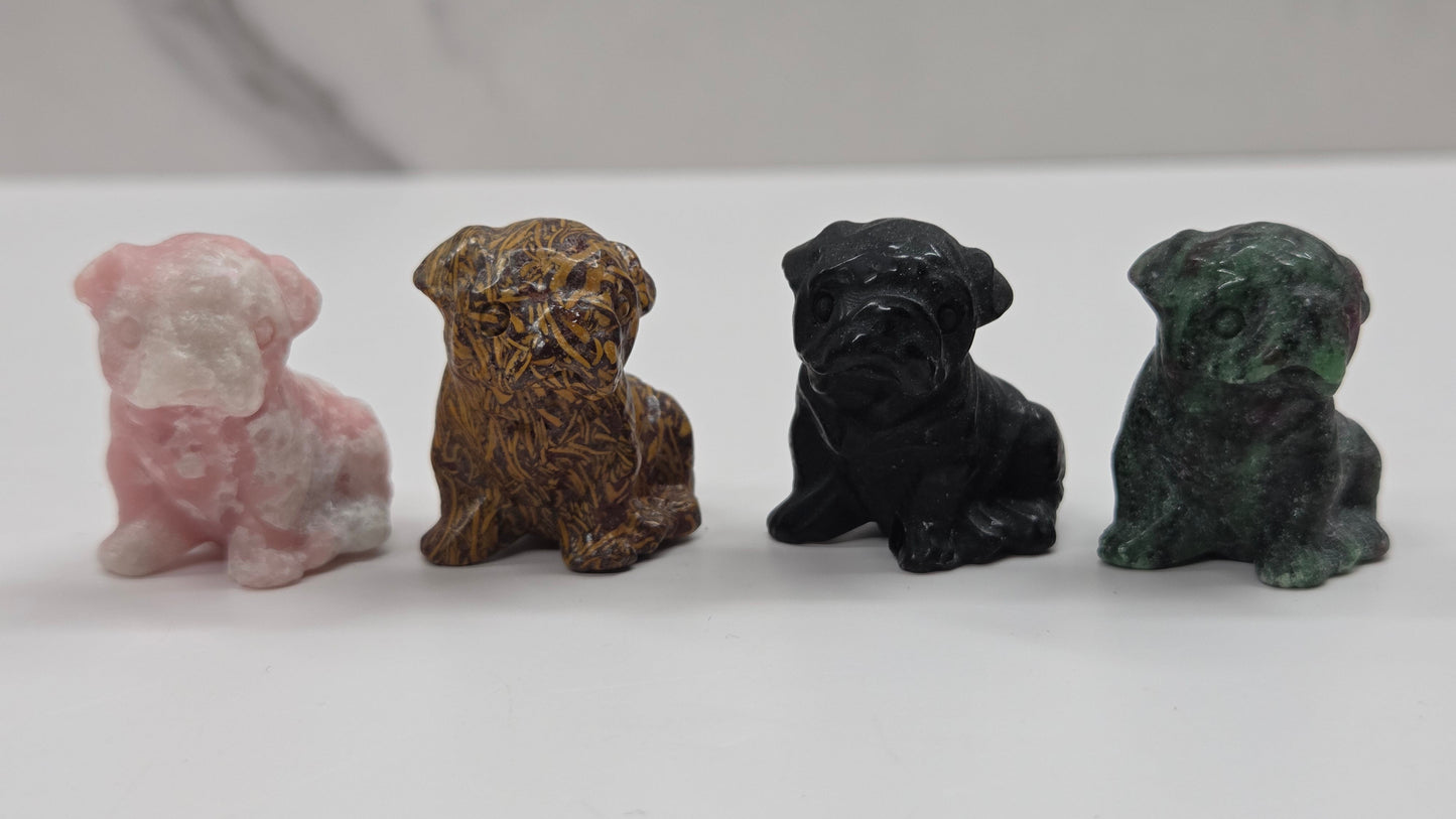 Dog carving - Bulldog puppy (small)