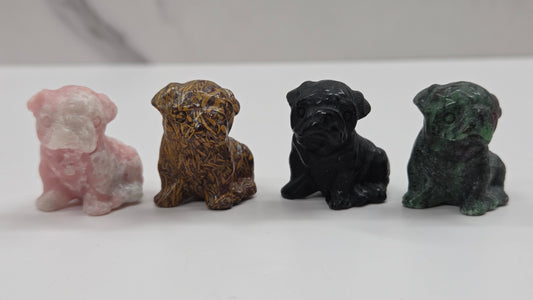 Dog carving - Bulldog puppy (small)