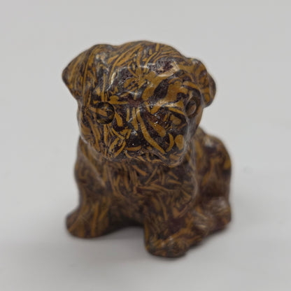 Dog carving - Bulldog puppy (small)