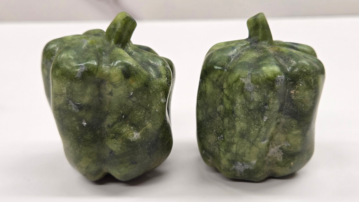 Vegetable carvings (pickle, carrot, pepper)