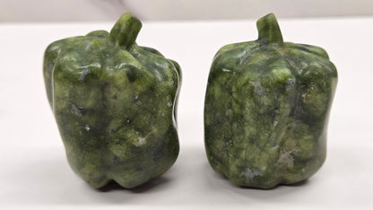 Vegetable carvings (pickle, carrot, pepper)