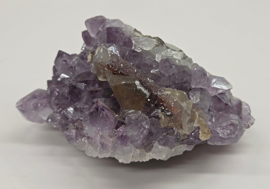 Amethyst cluster w/ calcite specimen
