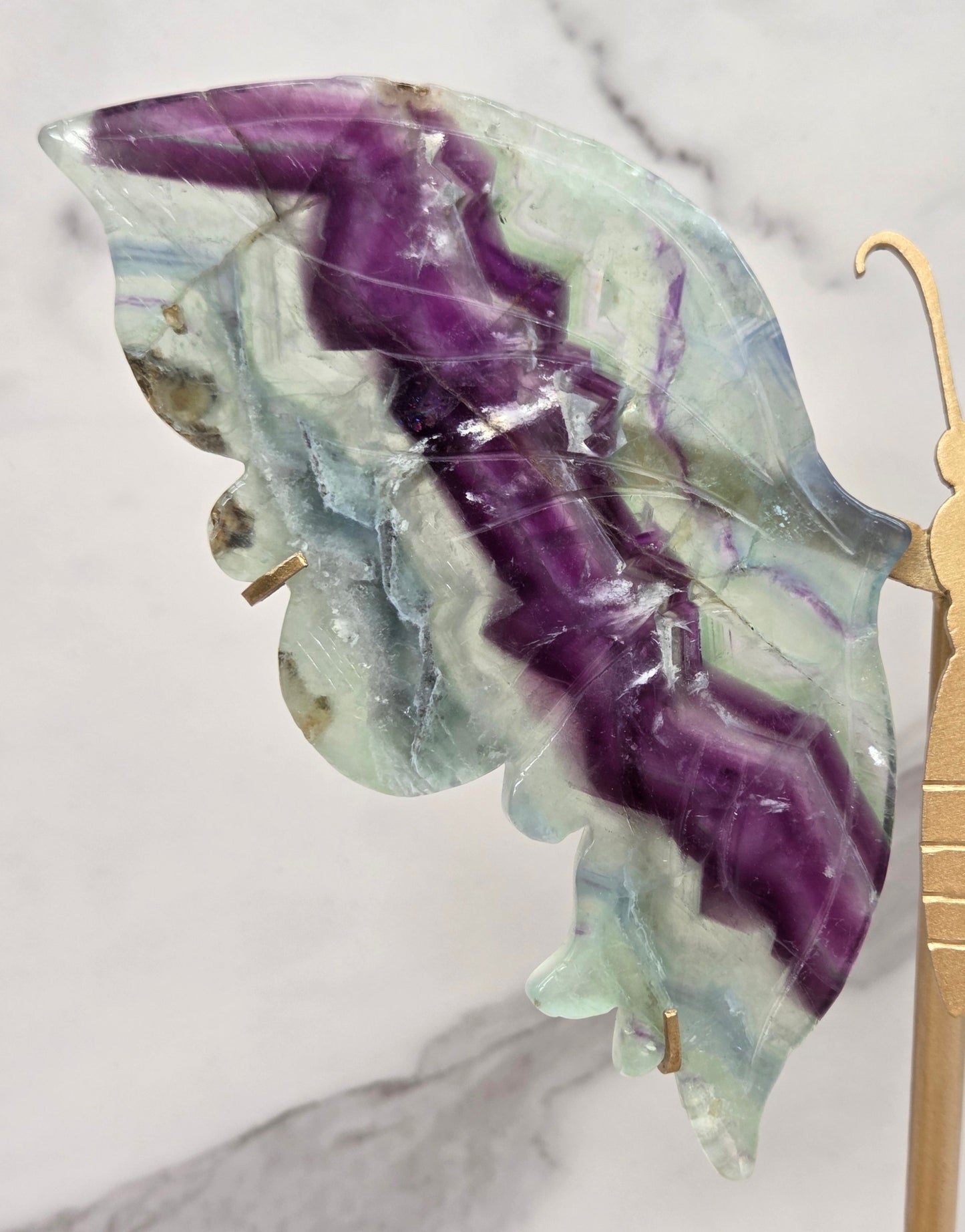 Wings - Feather Fluorite butterfly