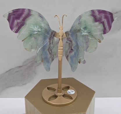 Wings - Feather Fluorite butterfly