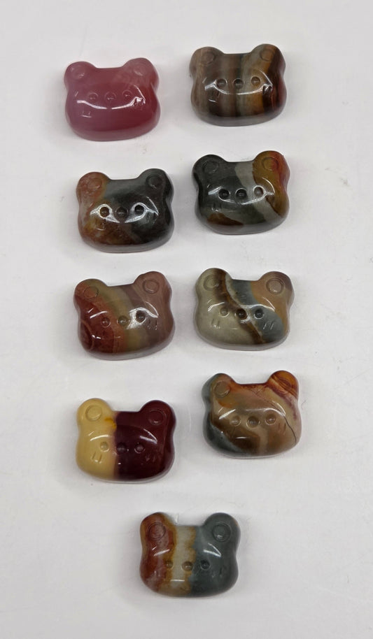 Alashan Agate mini carving - Bear head