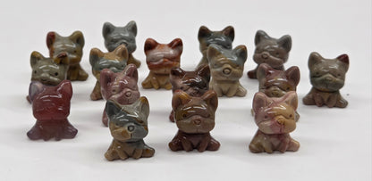 Alashan Agate mini carving - Dog
