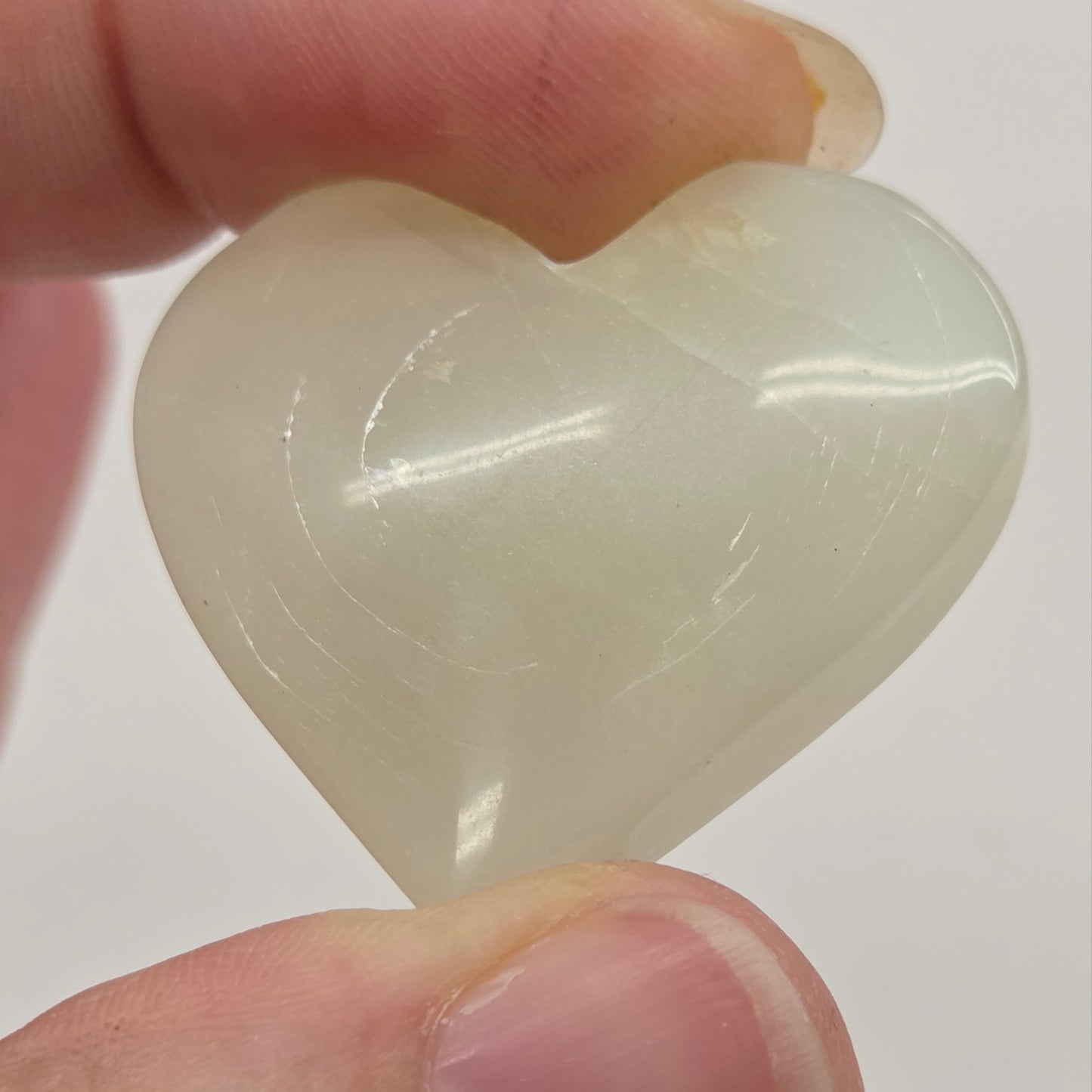 Green Moonstone heart