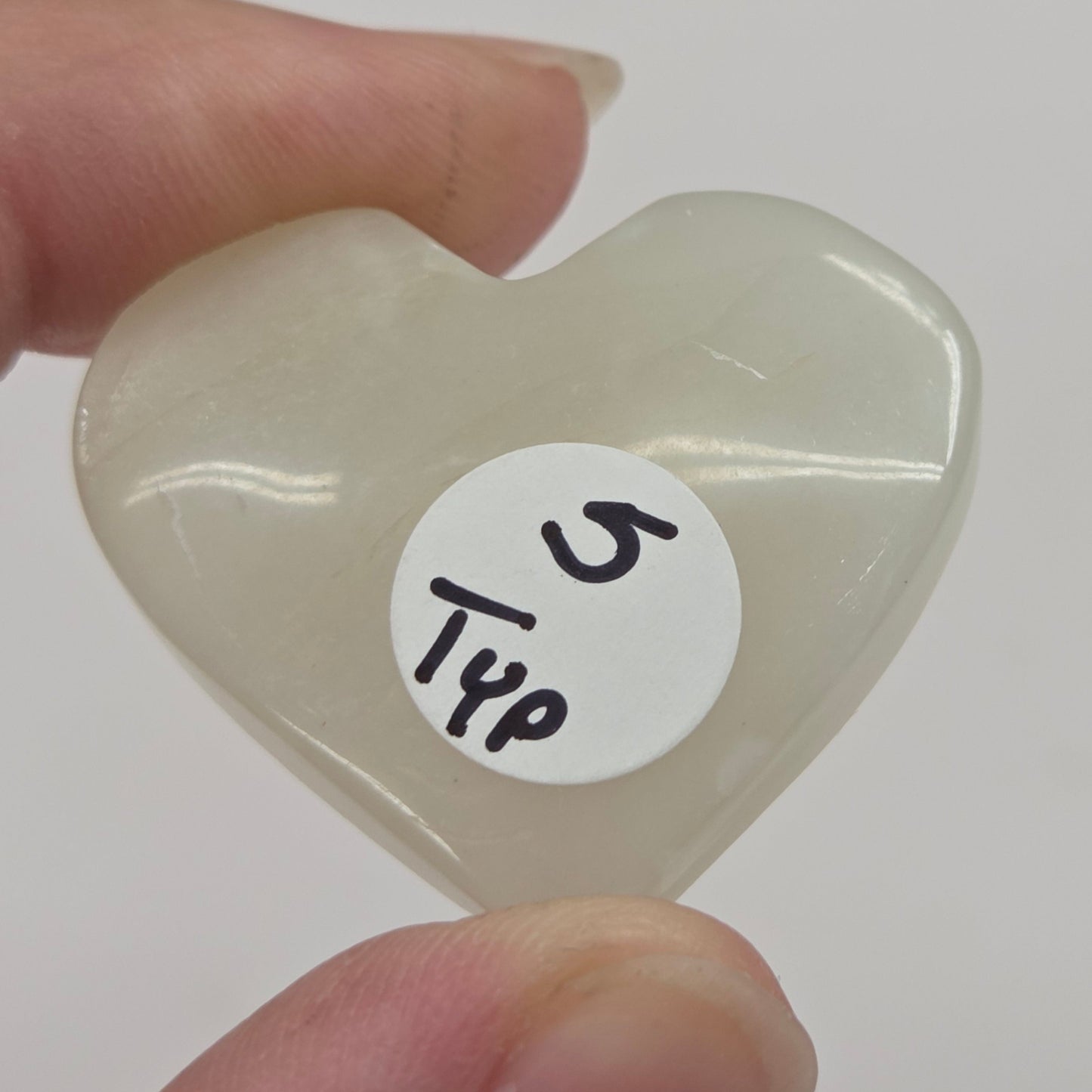 Green Moonstone heart