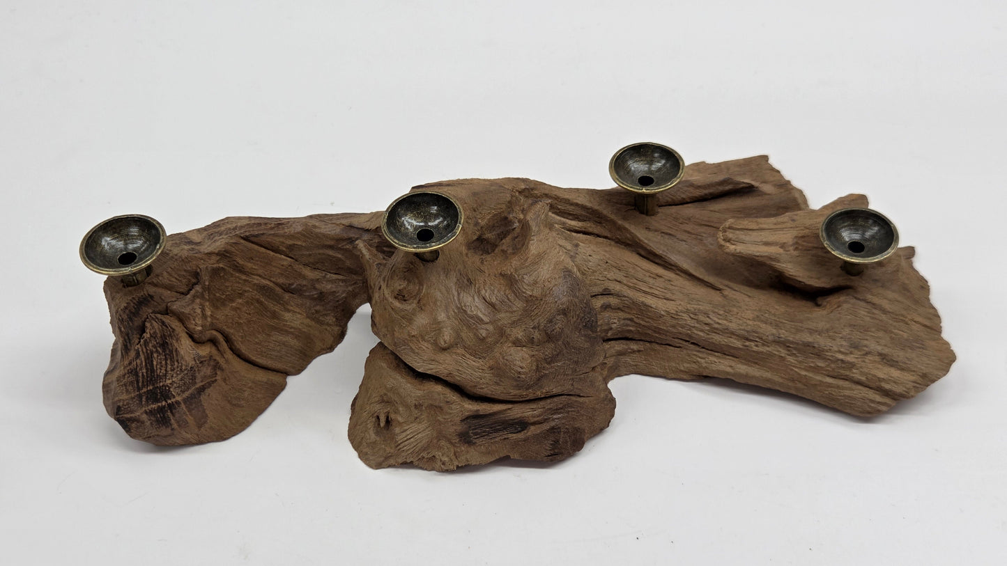 Driftwood sphere holder