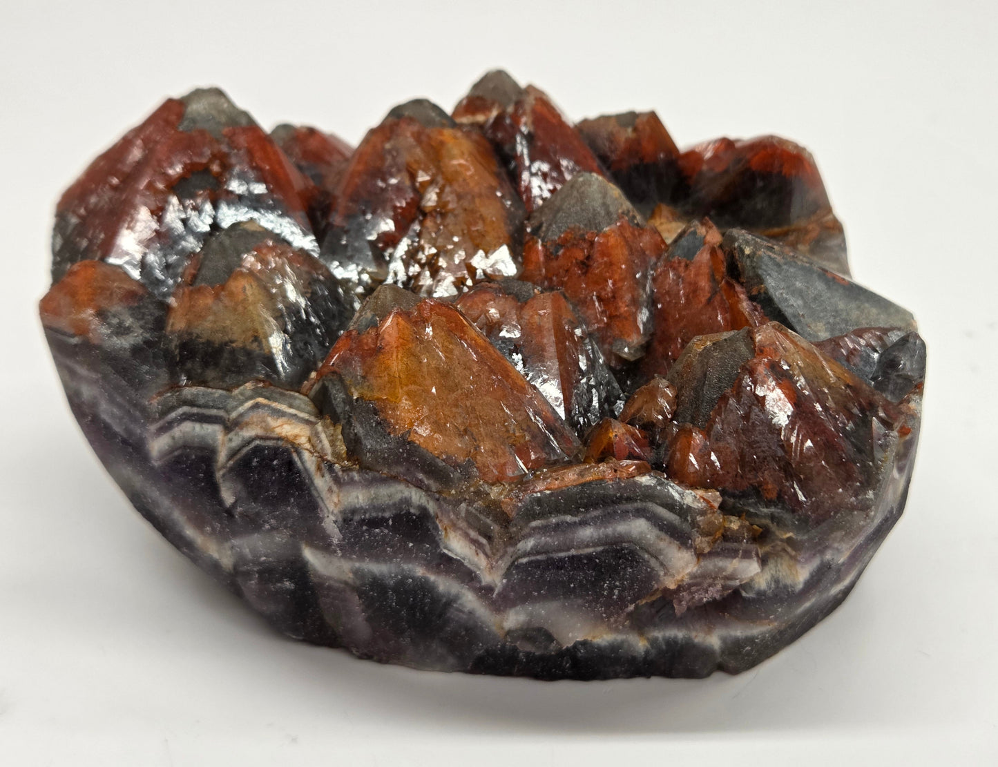 Hematite Included Amethyst clusters