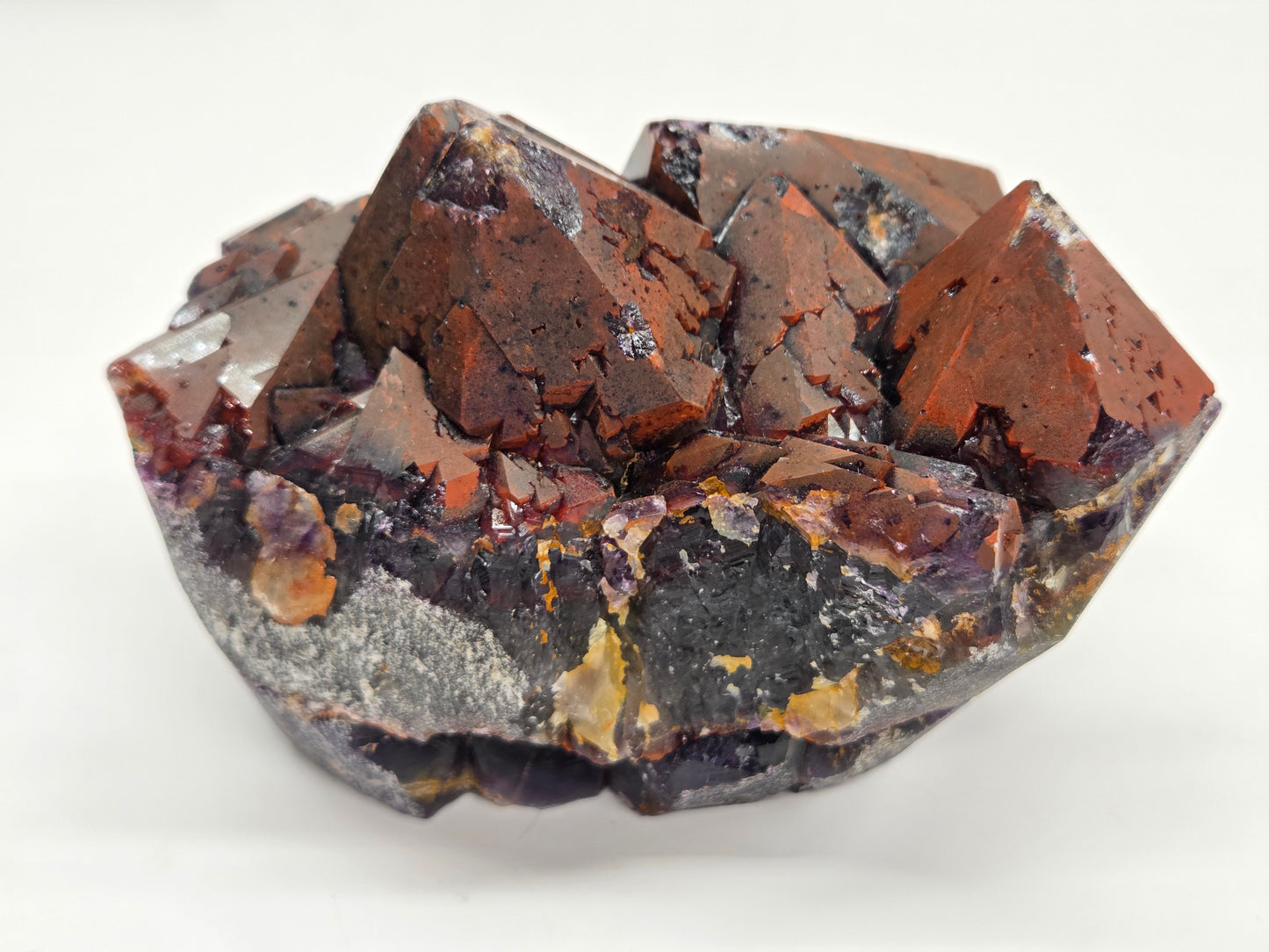 Hematite Included Amethyst clusters