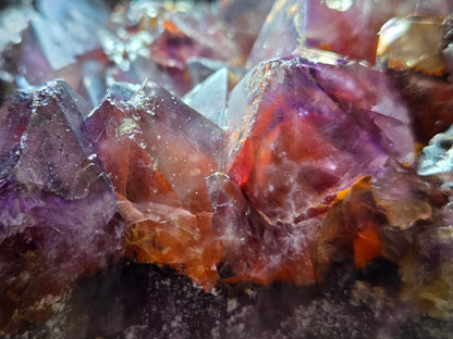 Hematite Included Amethyst clusters