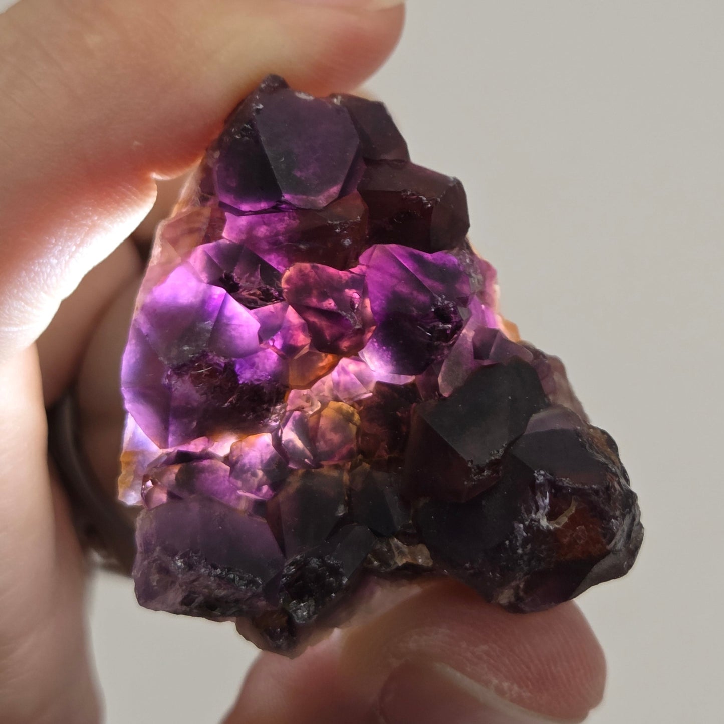 Hematite Included Amethyst clusters