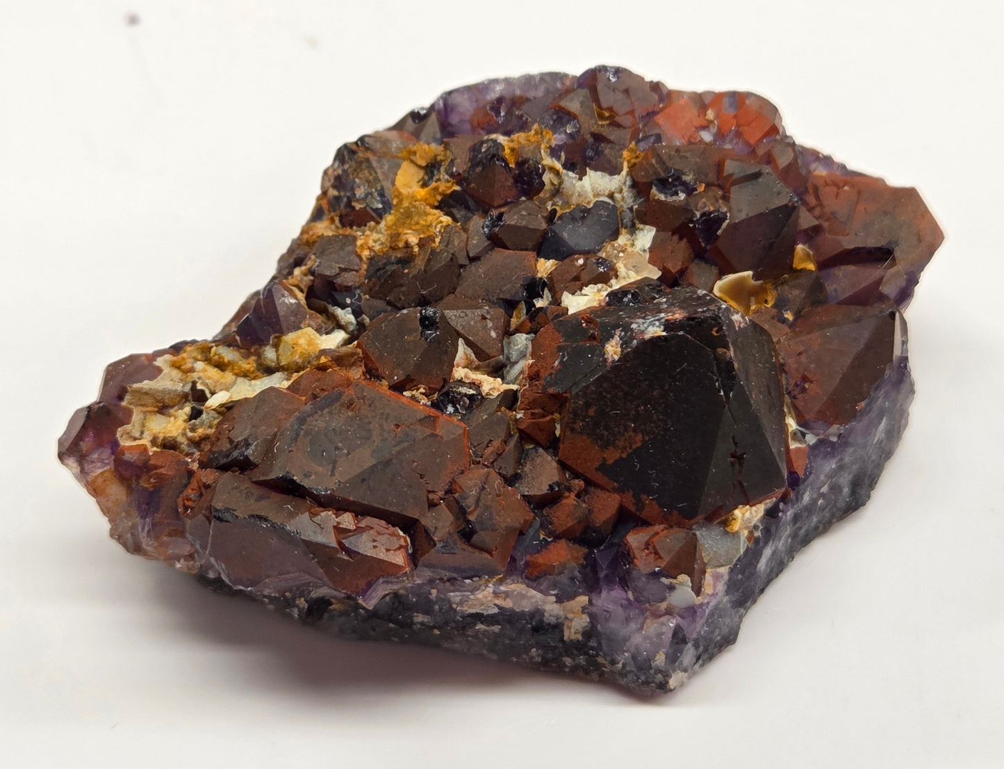 Hematite Included Amethyst clusters